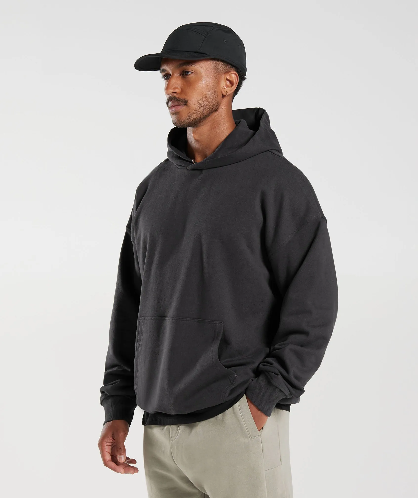 Gymshark Rest Day Essentials Hoodie - Onyx Grey sold by Gymshark product image thumbnail 3