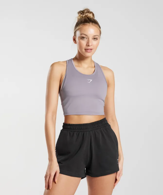 Gymshark Fraction Crop Tank - Slate Lavender sold by Gymshark