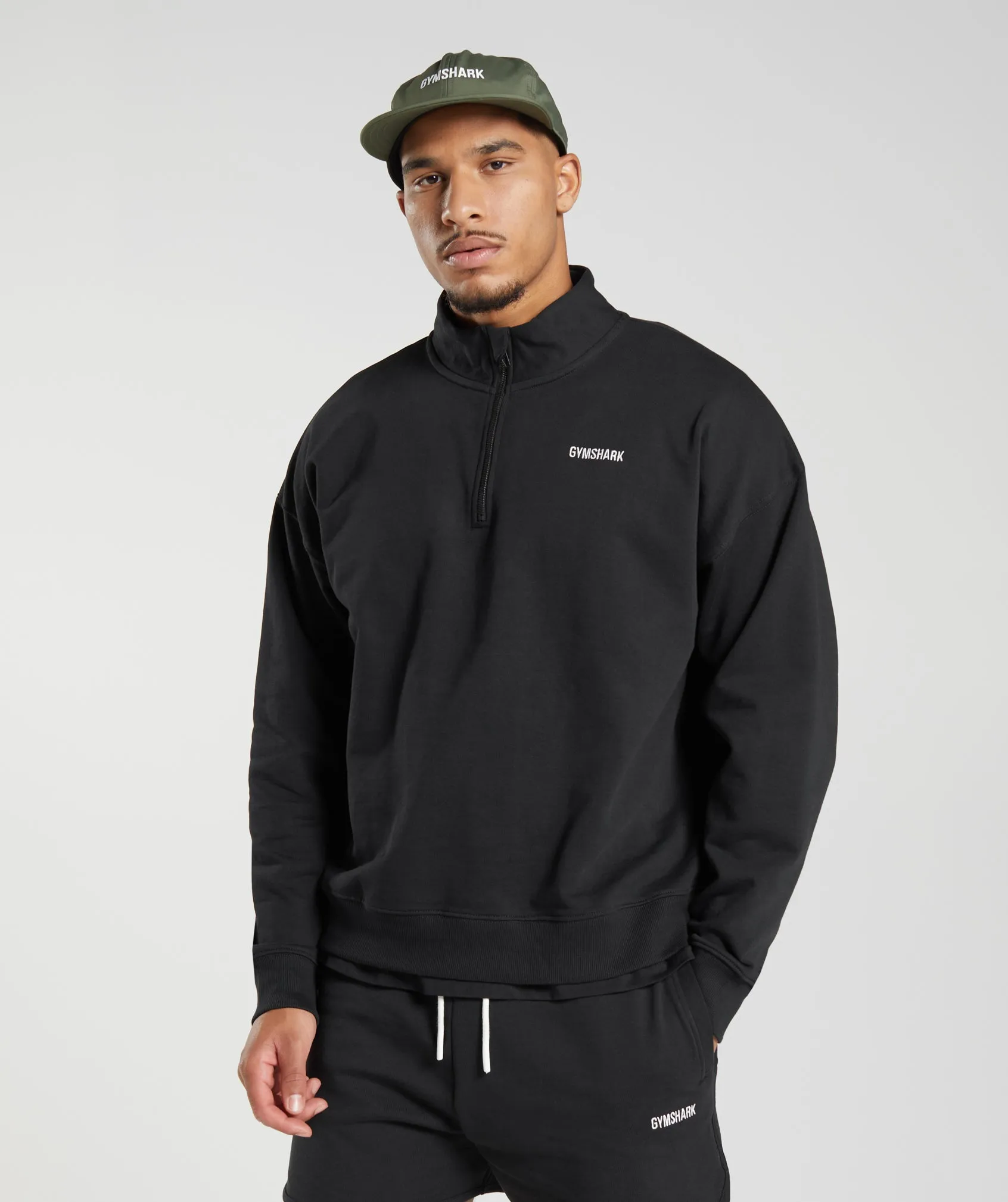 Gymshark Rest Day Sweats 1/4 Zip - Black sold by Gymshark product image thumbnail 2