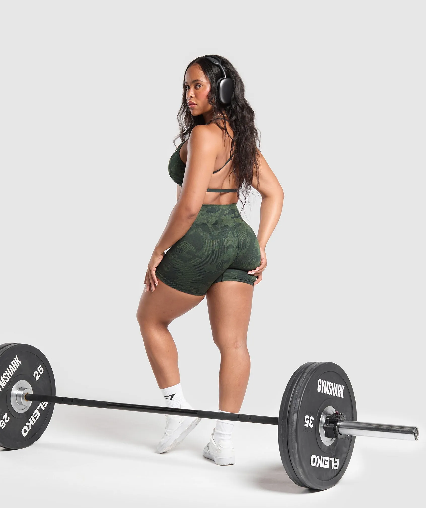 Gymshark Adapt Camo Seamless Shorts - Victory Green/ Force Green sold by Gymshark product image thumbnail 4