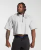 Gymshark Legacy Short Sleeve Crop Hoodie - Light Grey Marl sold by Gymshark