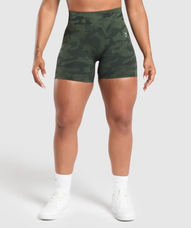 Gymshark Adapt Camo Seamless Shorts - Victory Green/ Force Green sold by Gymshark