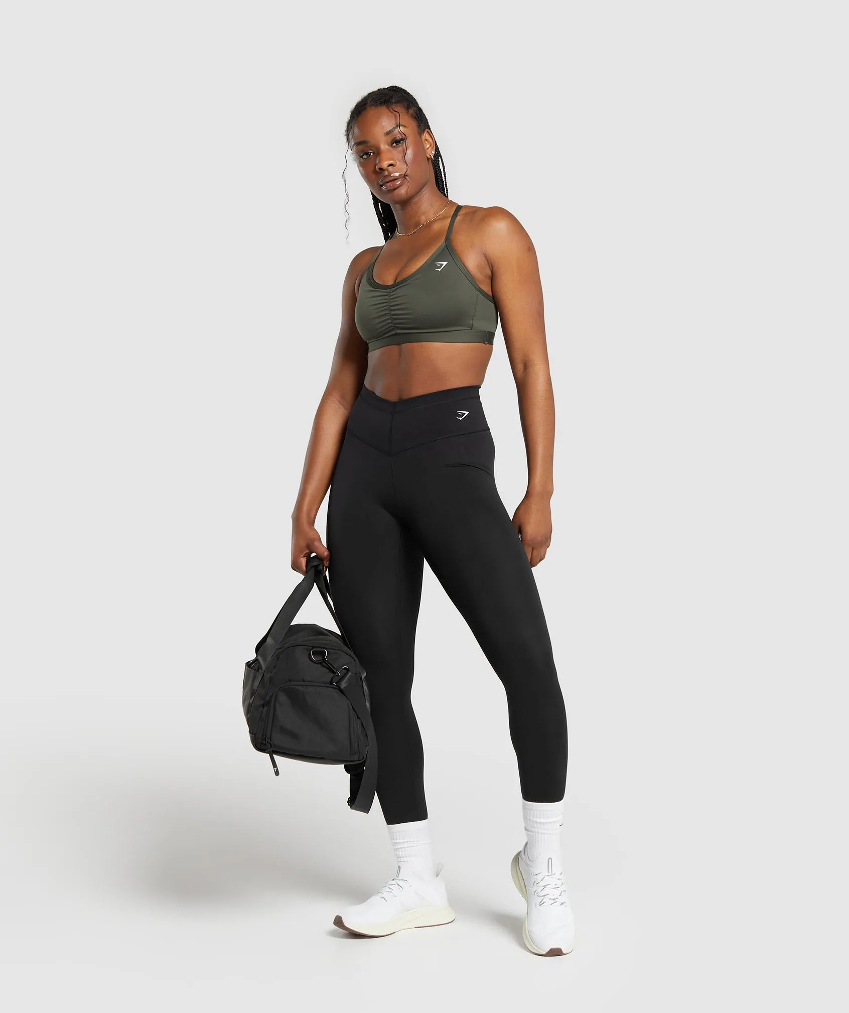 Gymshark Ruched Sports Bra - Strength Green sold by Gymshark product image thumbnail 3