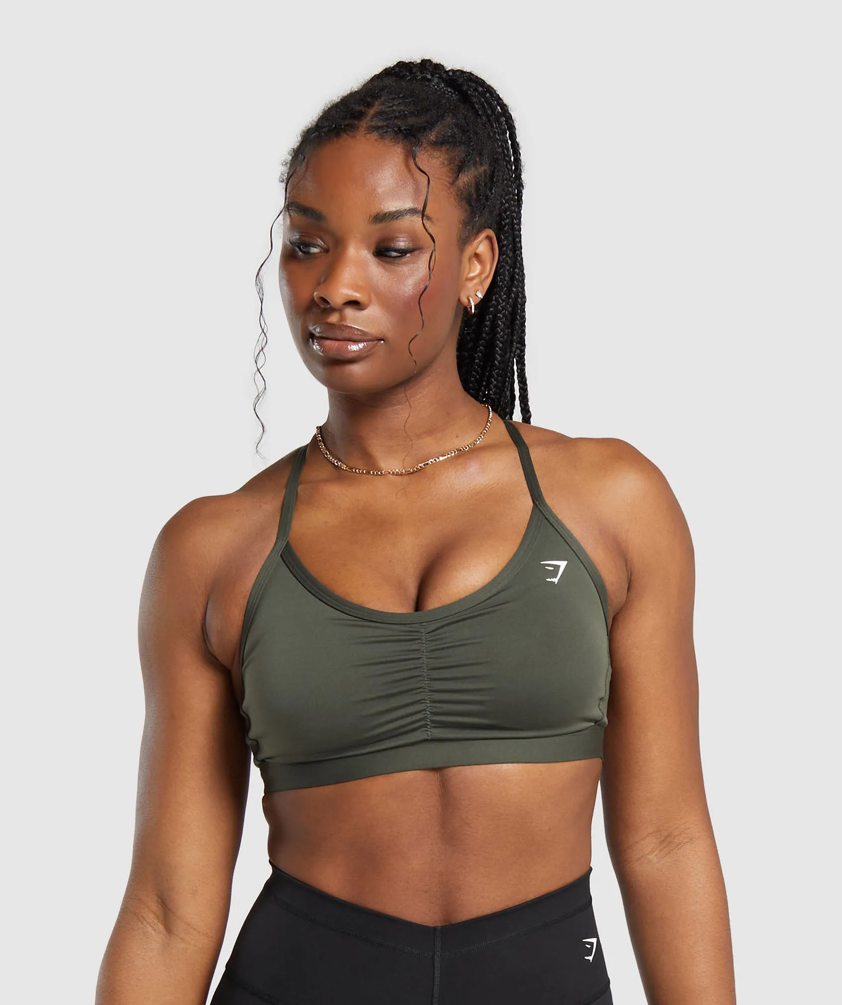 Gymshark Ruched Sports Bra - Strength Green sold by Gymshark