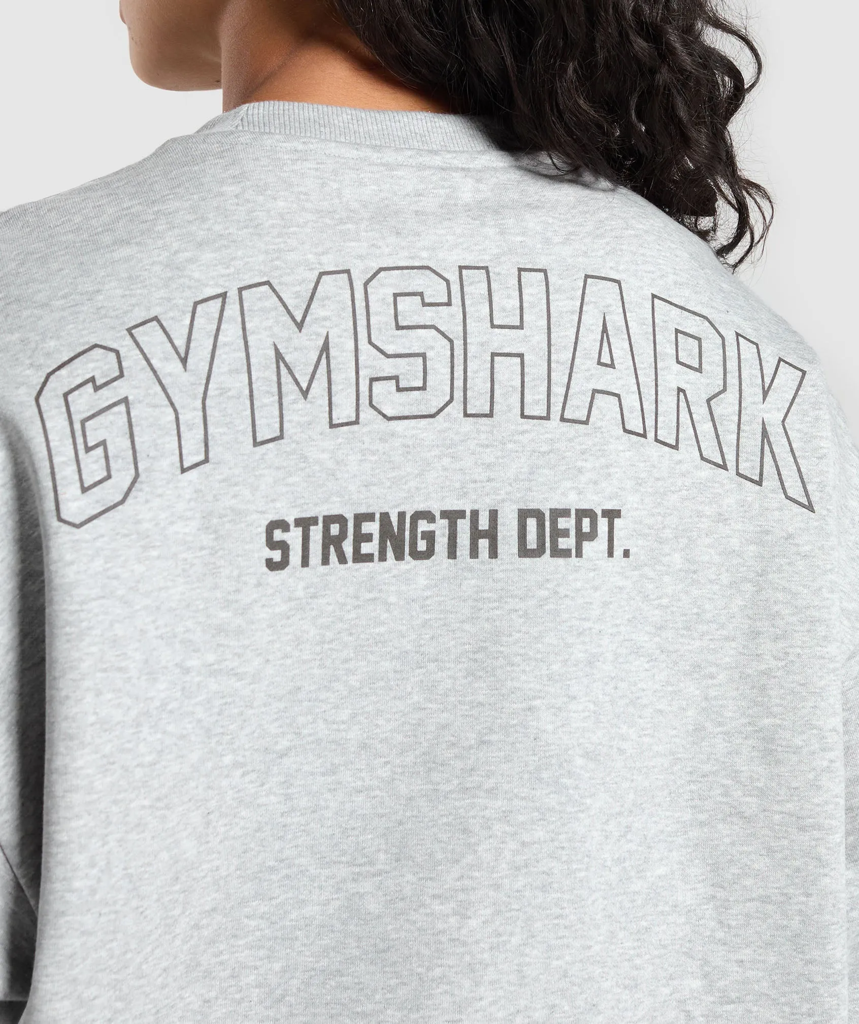 Gymshark Strength Department Brushed Sweatshirt - Light Grey Core Marl sold by Gymshark product image thumbnail 5