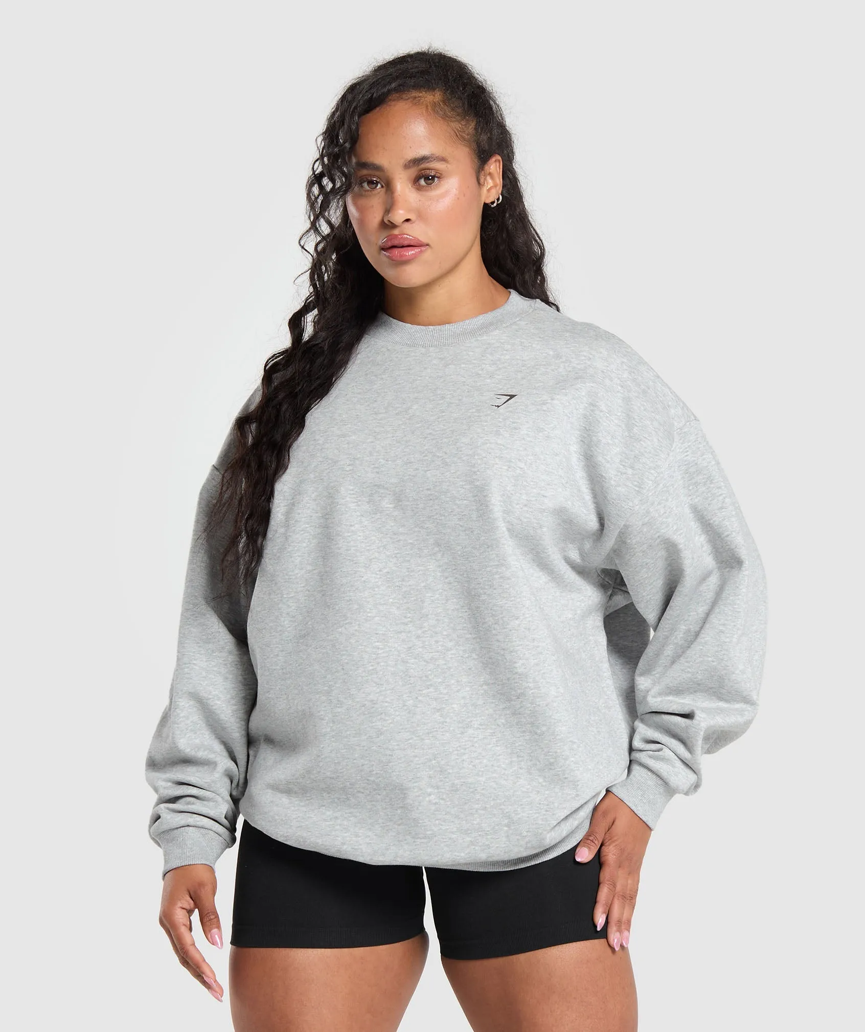 Gymshark Strength Department Brushed Sweatshirt - Light Grey Core Marl sold by Gymshark product image thumbnail 2