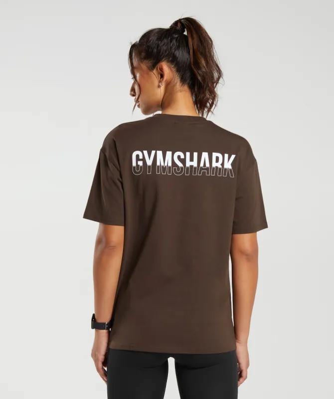 Gymshark Fraction Oversized T-Shirt - Archive Brown sold by Gymshark