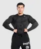 Gymshark Geo Seamless Long Sleeve T-Shirt - Black/Charcoal Grey sold by Gymshark