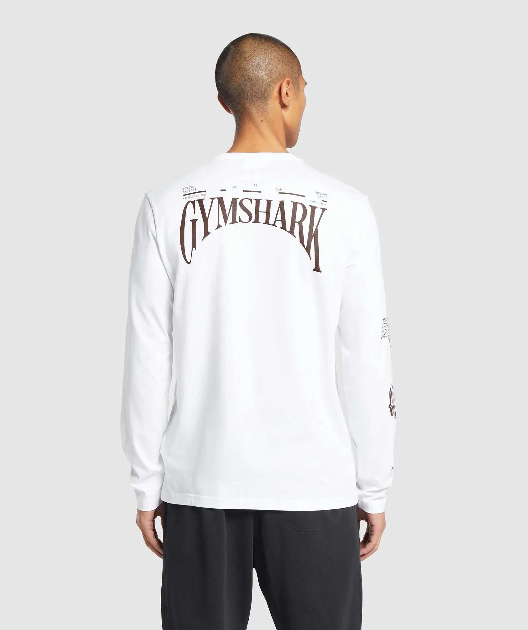 Gymshark Hybrid Wellness Long Sleeve T-Shirt - White sold by Gymshark product image thumbnail 3