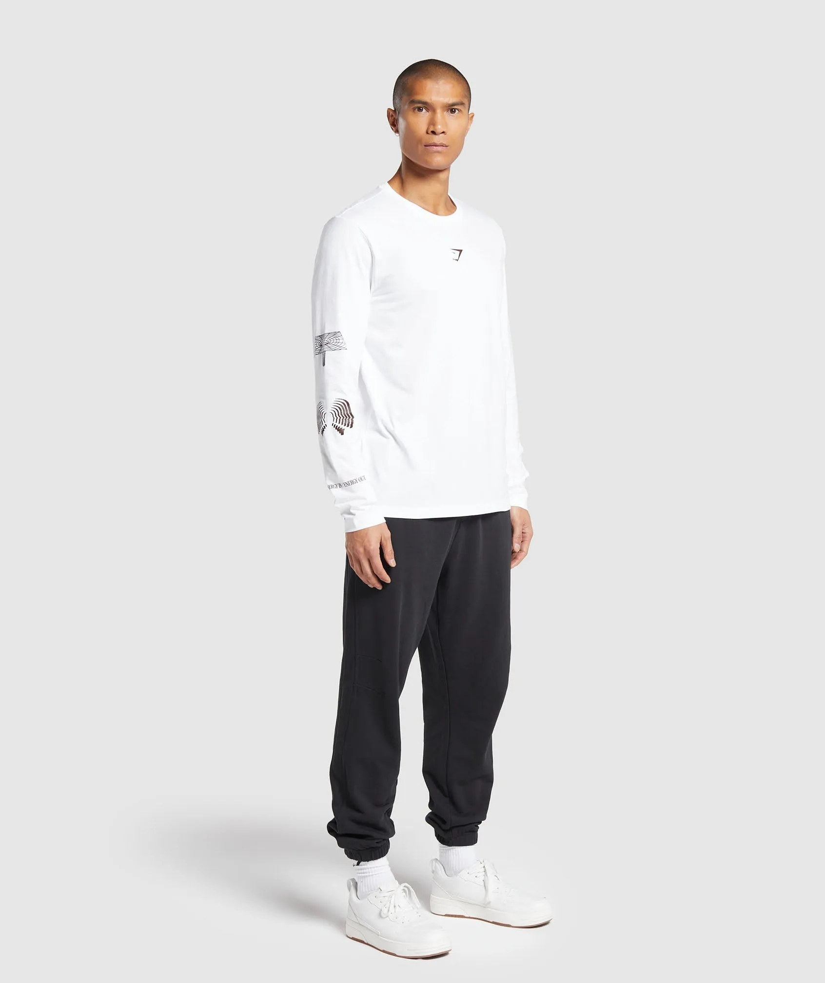 Gymshark Hybrid Wellness Long Sleeve T-Shirt - White sold by Gymshark product image thumbnail 4