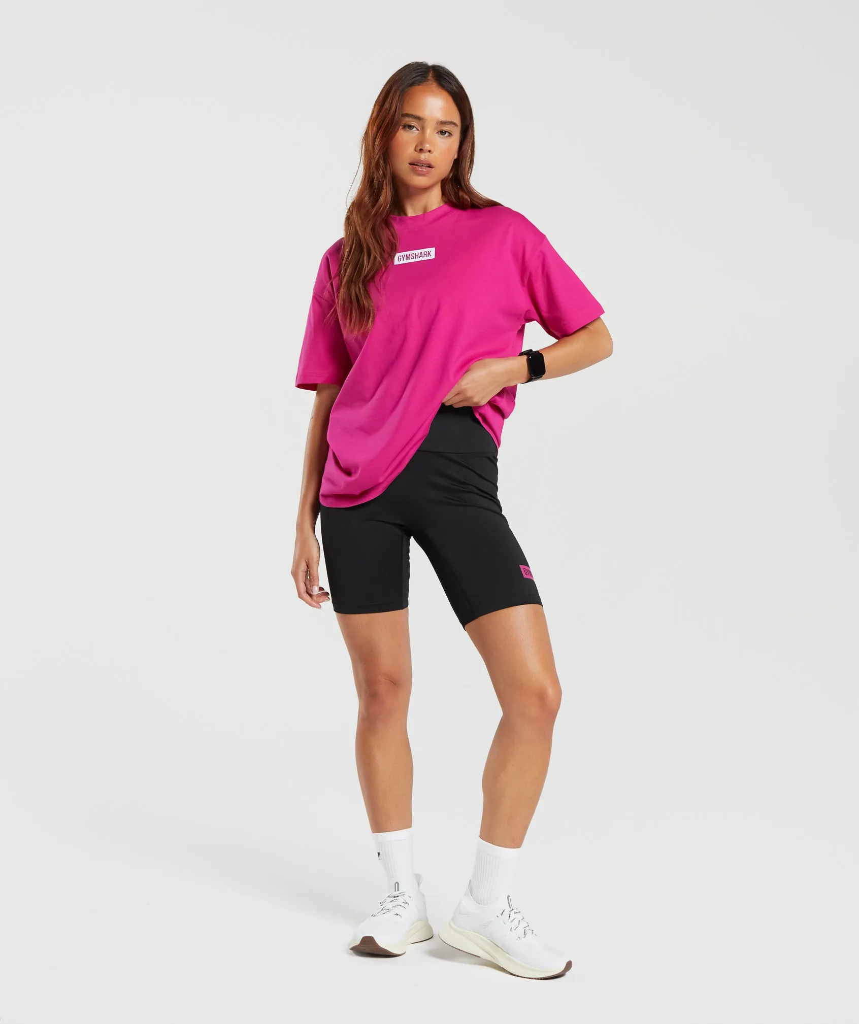 Gymshark Block Oversized T-Shirt - Bold Magenta sold by Gymshark product image thumbnail 4