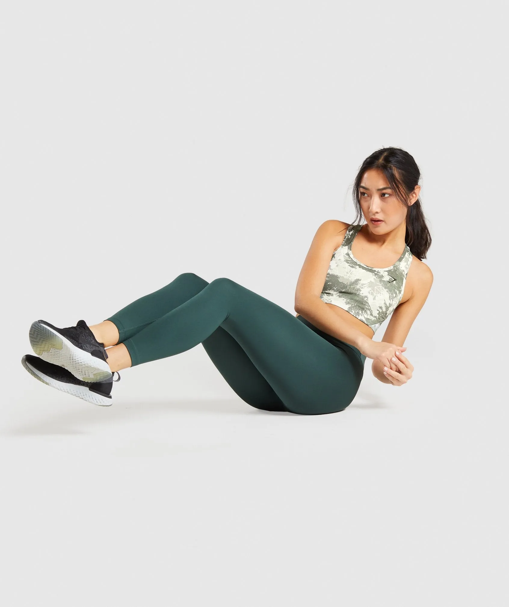 Gymshark Essential Racer Back Sports Bra - Light Green Camo Print sold by Gymshark product image thumbnail 4