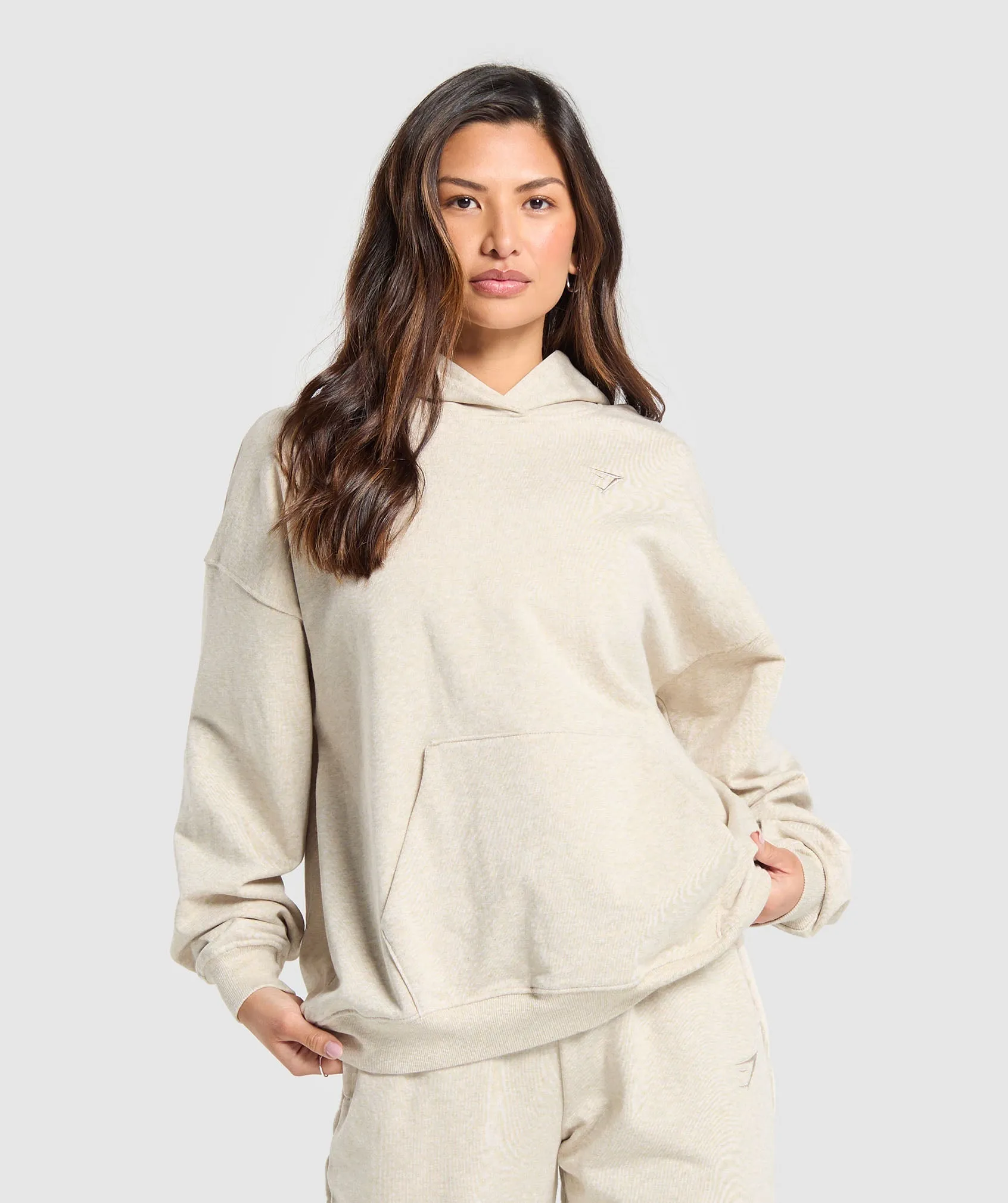 Gymshark Rest Day Sweats Hoodie - Beige Marl sold by Gymshark