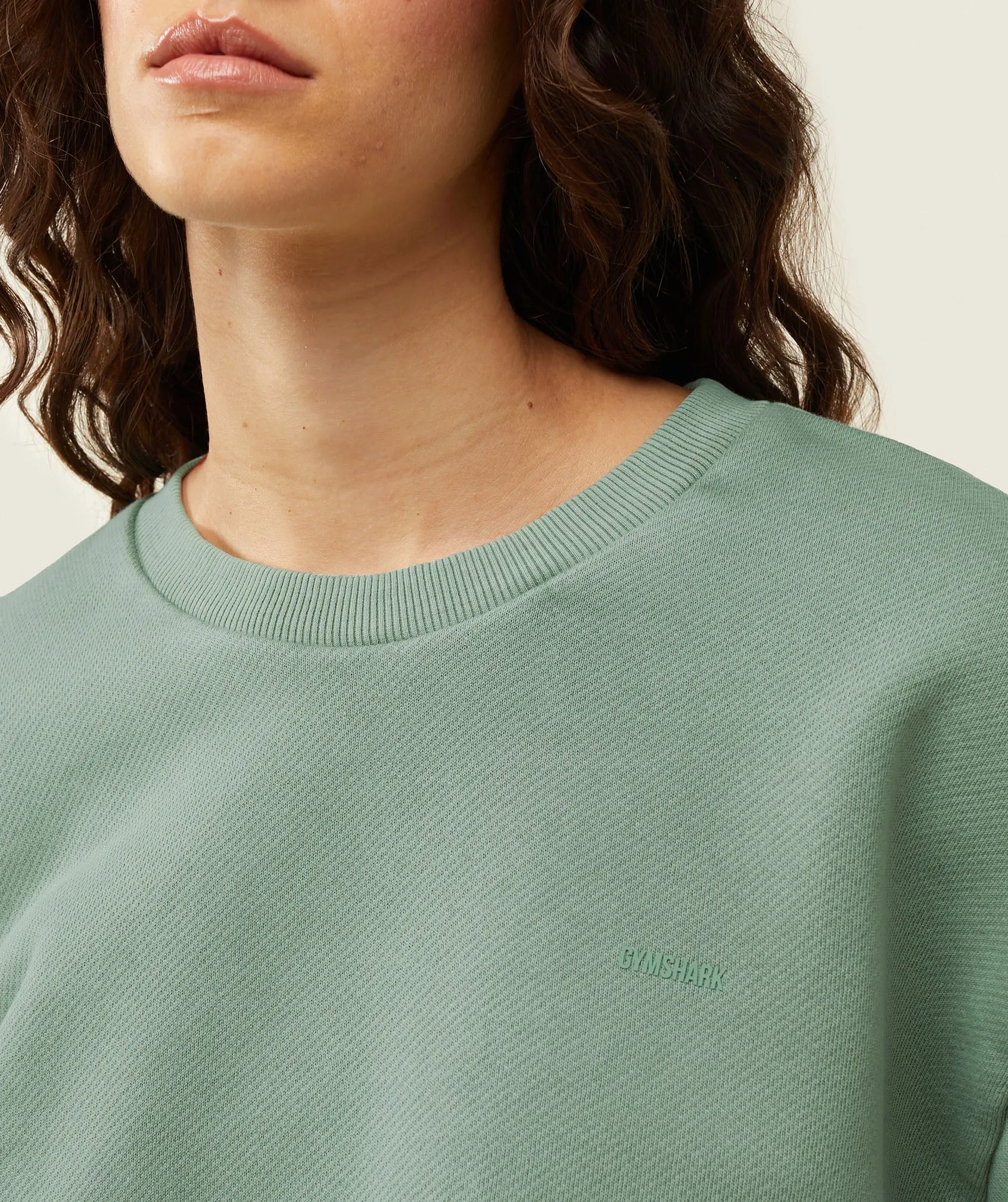 Gymshark everywear Relaxed Sweatshirt - Dollar Green sold by Gymshark product image thumbnail 5