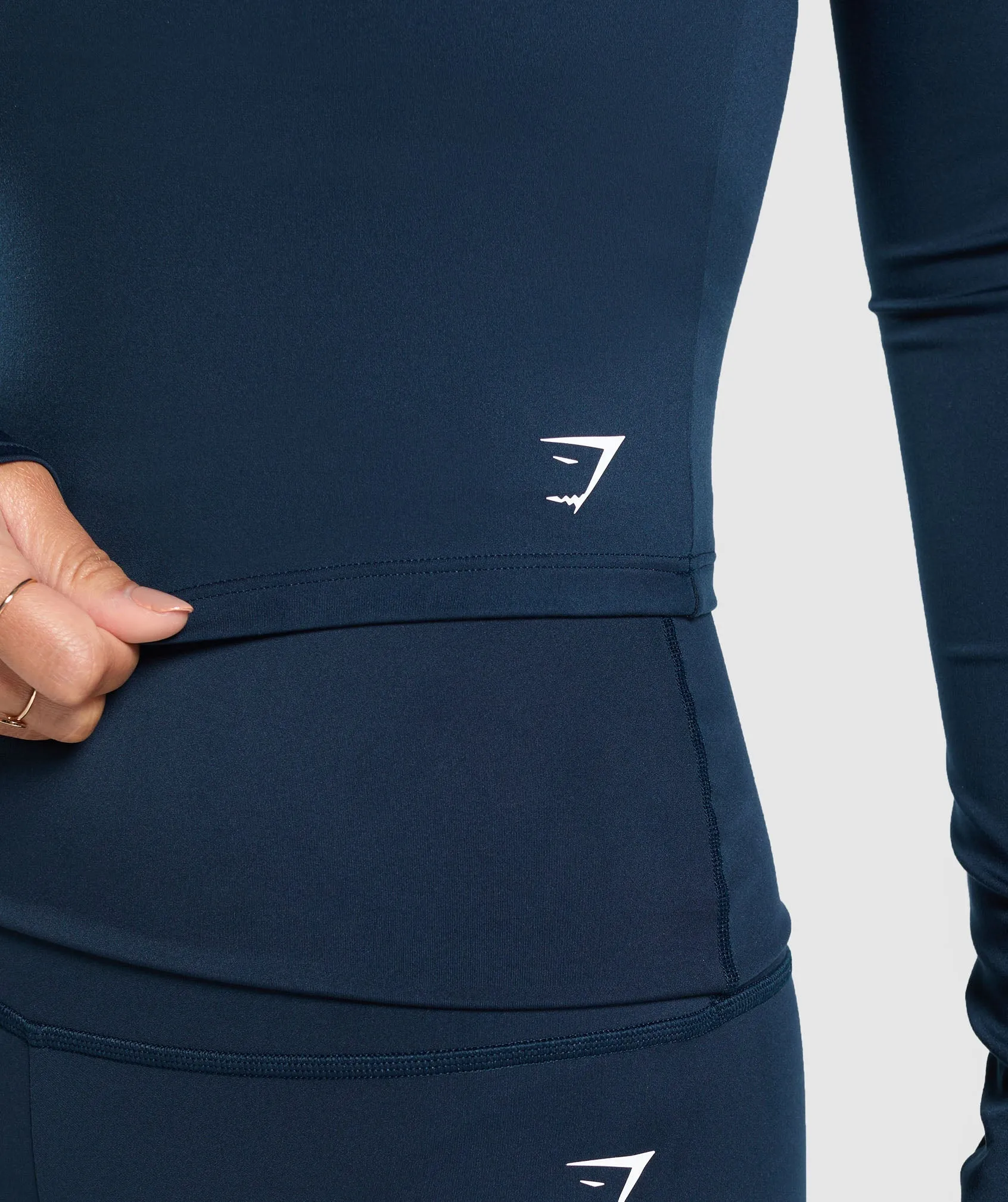 Gymshark Everyday Long Sleeve Midi Top - Navy sold by Gymshark product image thumbnail 5