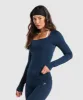 Gymshark Everyday Long Sleeve Midi Top - Navy sold by Gymshark