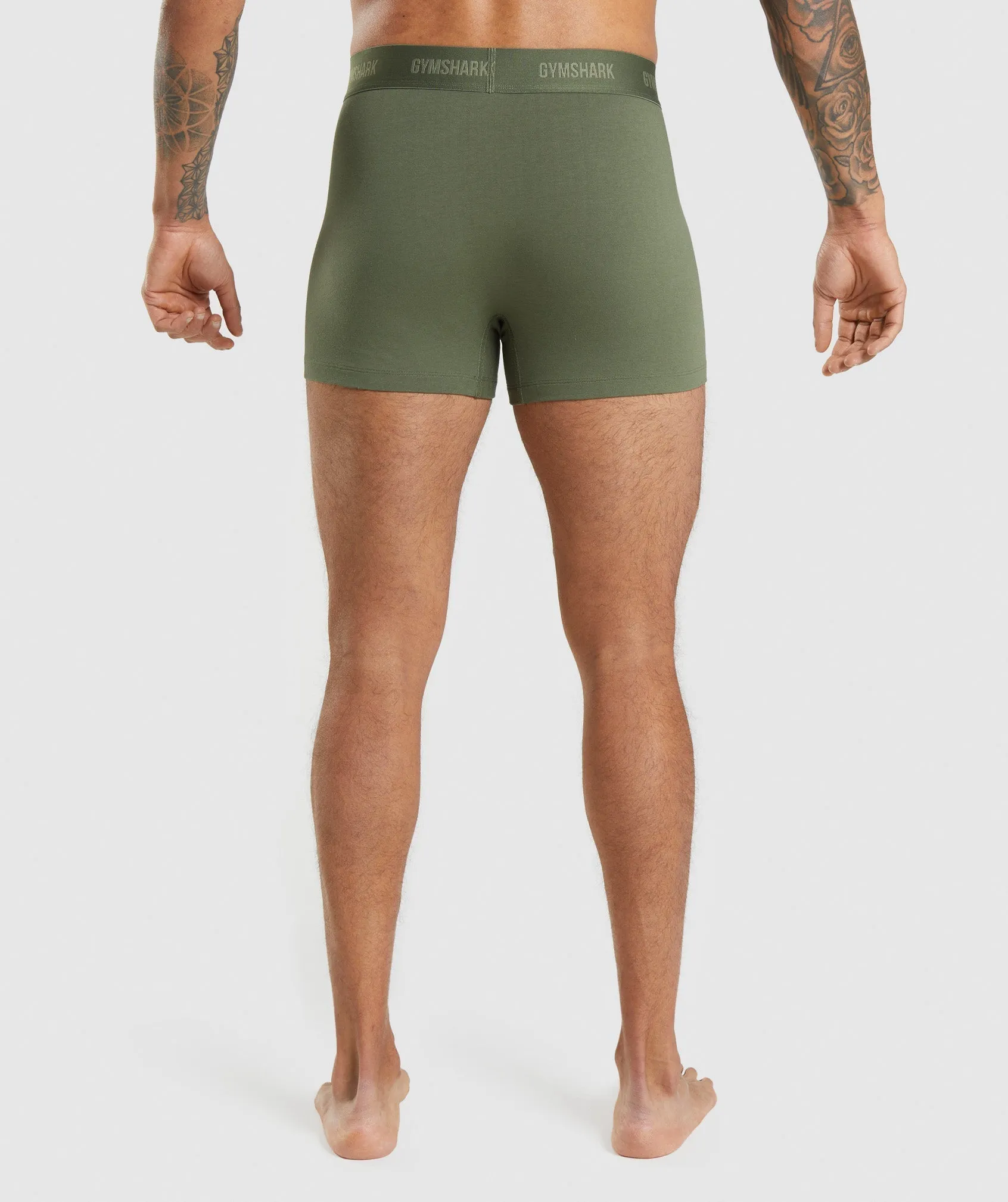 Gymshark Boxers 2pk - Core Olive/Navy sold by Gymshark product image thumbnail 4
