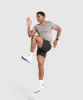 Gymshark Arrival Marl T-Shirt - Pebble Grey/Powder Mauve Marl sold by Gymshark