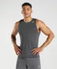 Gymshark Arrival Slim Marl Tank - Black/Silhouette Grey Marl sold by Gymshark