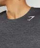 Gymshark Arrival Slim Marl Tank - Black/Silhouette Grey Marl sold by Gymshark