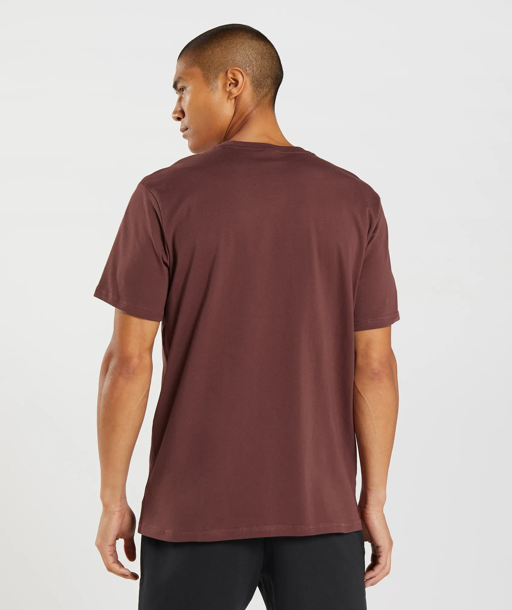 Gymshark Sharkhead Infill T-Shirt - Cherry Brown sold by Gymshark product image thumbnail 2