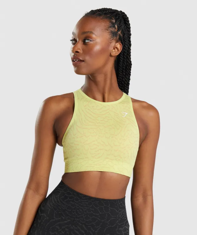 Gymshark Adapt Animal Seamless Sports Bra - Firefly Yellow sold by Gymshark