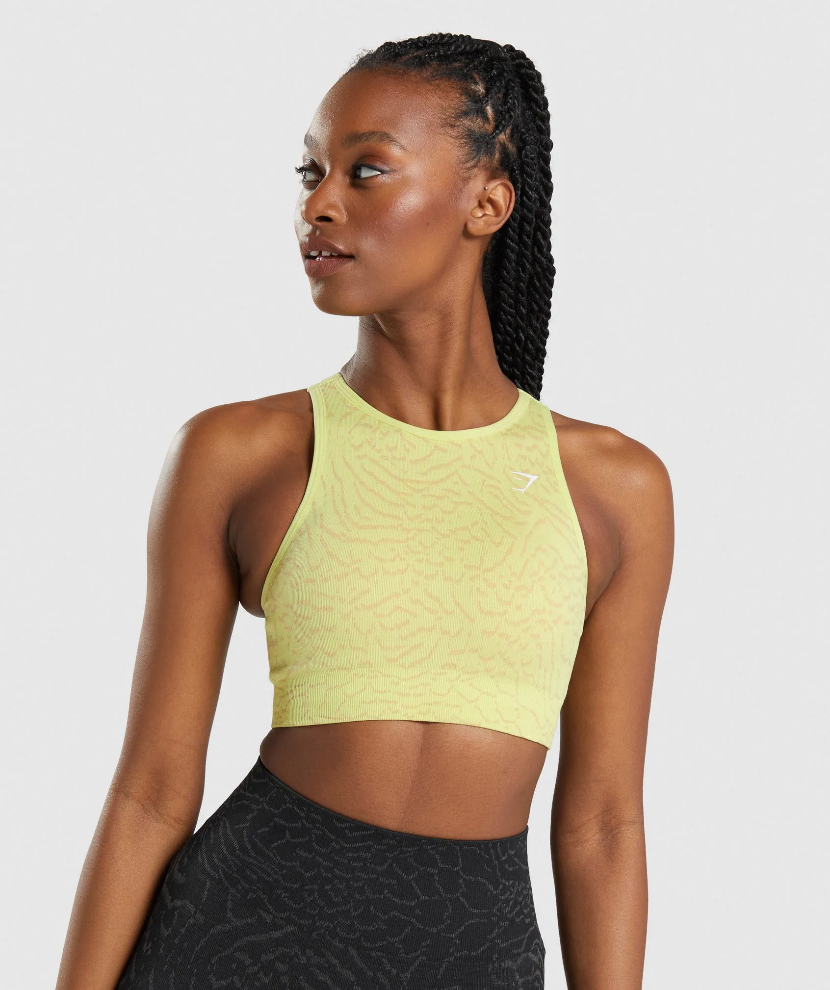 Gymshark Adapt Animal Seamless Sports Bra - Firefly Yellow sold by Gymshark