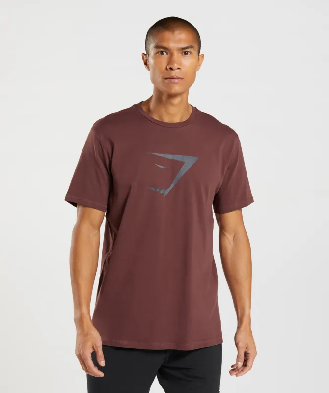 Gymshark Sharkhead Infill T-Shirt - Cherry Brown sold by Gymshark