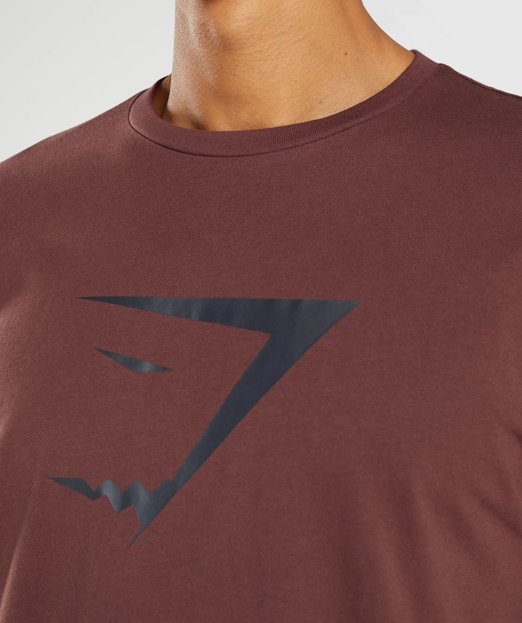 Gymshark Sharkhead Infill T-Shirt - Cherry Brown sold by Gymshark product image thumbnail 3