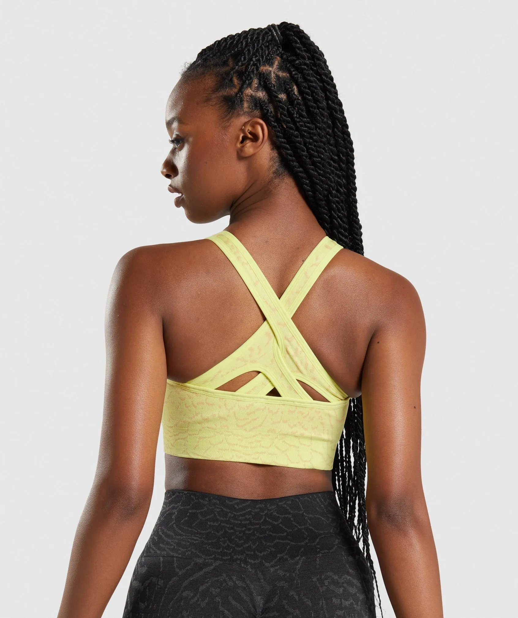 Gymshark Adapt Animal Seamless Sports Bra - Firefly Yellow sold by Gymshark product image thumbnail 2
