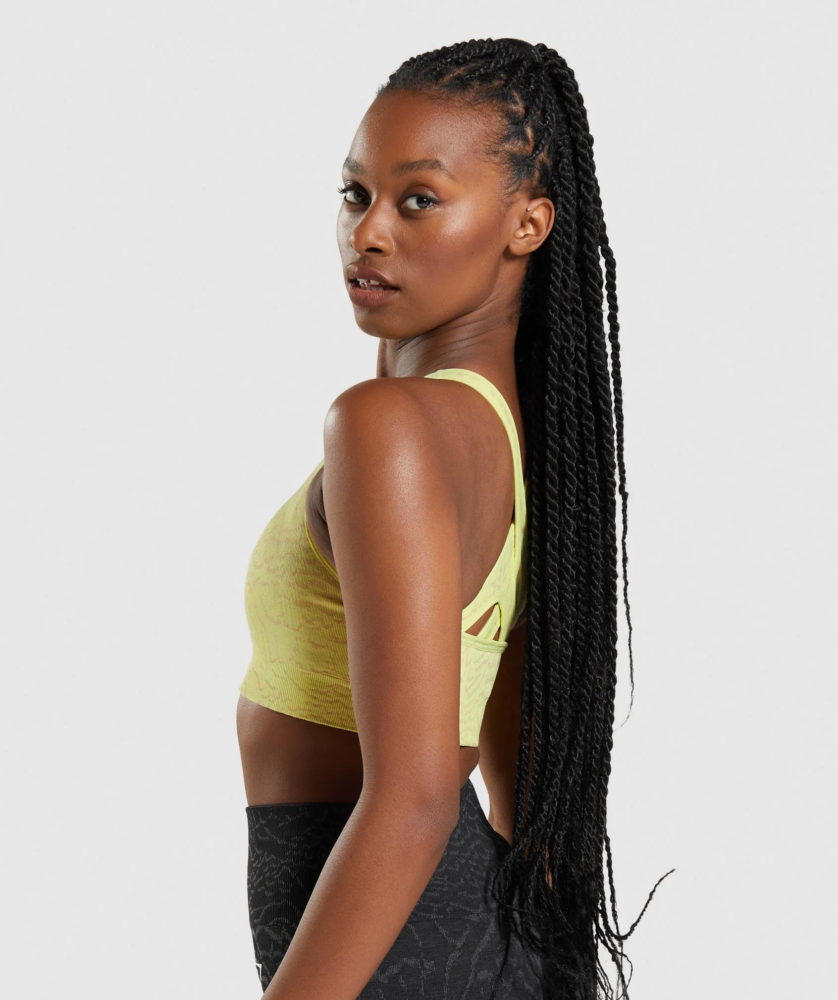 Gymshark Adapt Animal Seamless Sports Bra - Firefly Yellow sold by Gymshark product image thumbnail 3