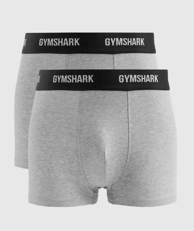 Gymshark Boxers 2 Pack - Light Grey Marl sold by Gymshark