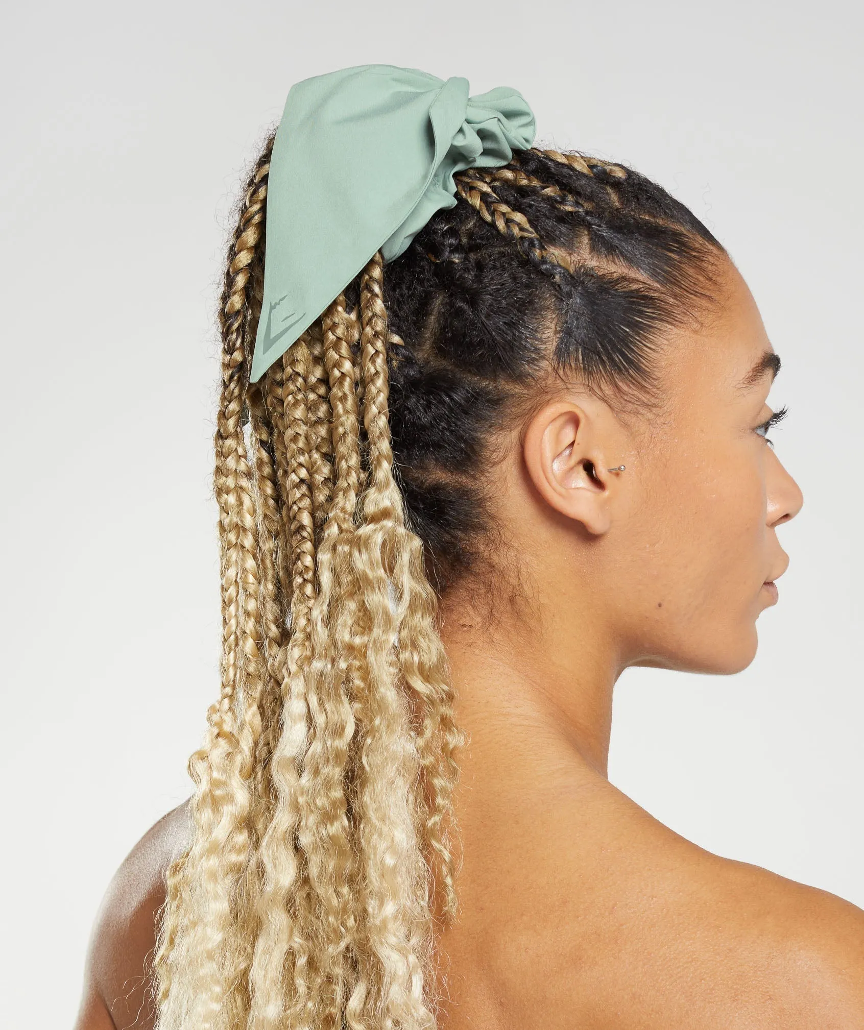 Gymshark Bow Scrunchie - Desert Sage Green sold by Gymshark product image thumbnail 2