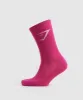 Gymshark Crew Socks 3pk - Magenta Pink/White/Sweet Pink sold by Gymshark