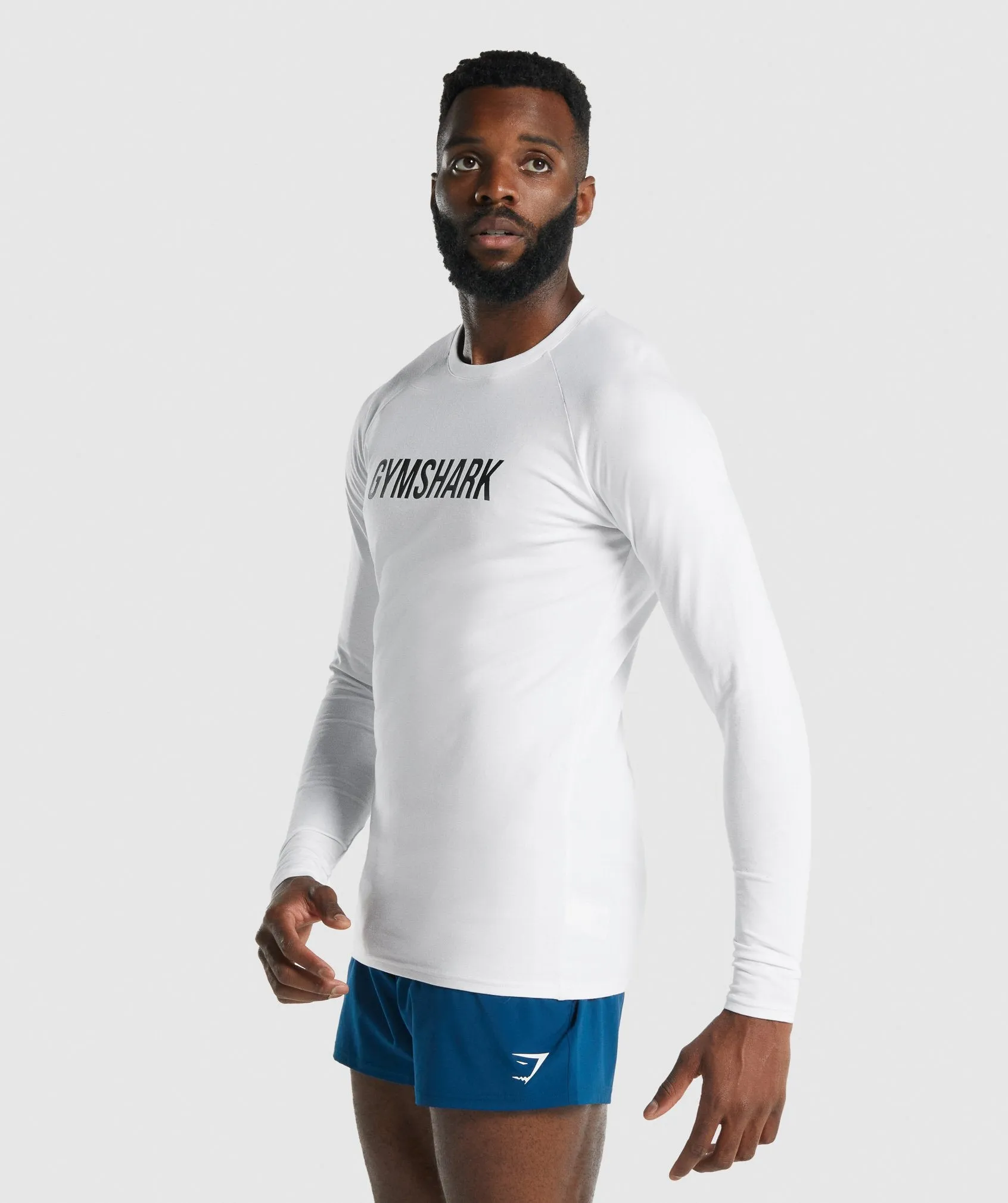 Gymshark Apollo Long Sleeve T-Shirt - White sold by Gymshark product image thumbnail 3