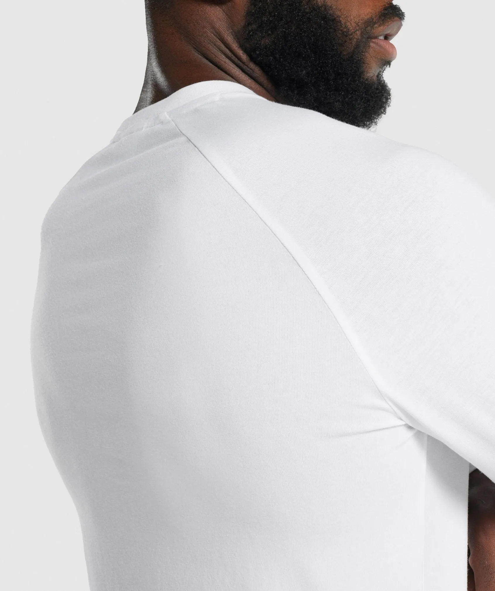 Gymshark Apollo Long Sleeve T-Shirt - White sold by Gymshark product image thumbnail 5