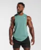 Gymshark React Drop Arm Tank - Ink Teal sold by Gymshark