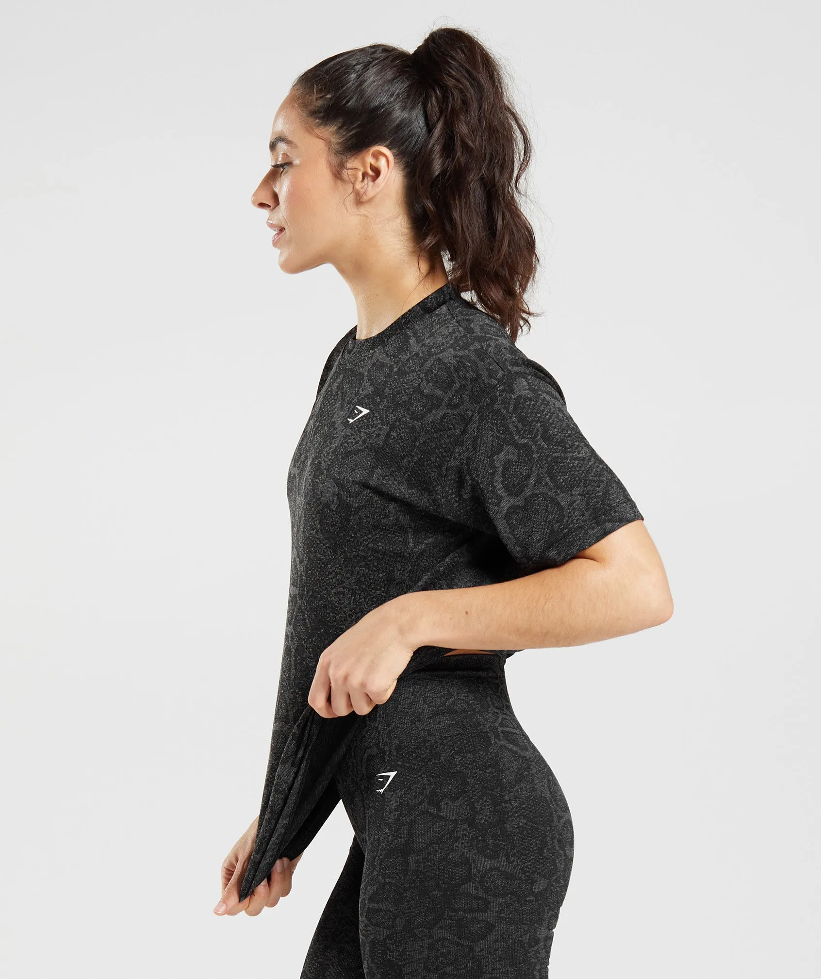 Gymshark Adapt Animal Seamless T-Shirt - Urban Grey/Black sold by Gymshark product image thumbnail 3