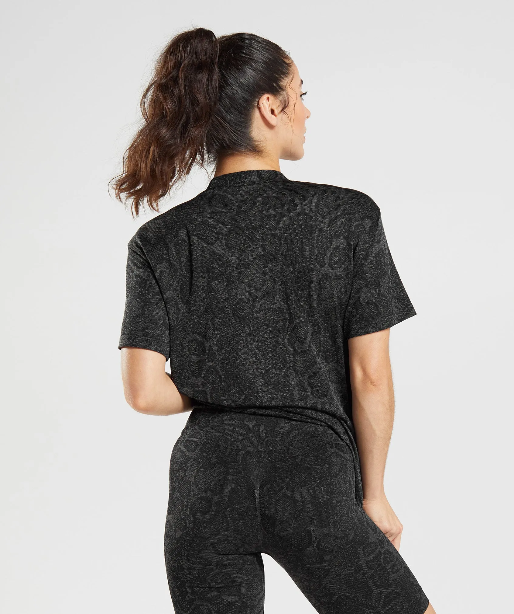 Gymshark Adapt Animal Seamless T-Shirt - Urban Grey/Black sold by Gymshark product image thumbnail 2
