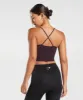 Gymshark Strappy Crop Cami Tank - Plum Brown sold by Gymshark