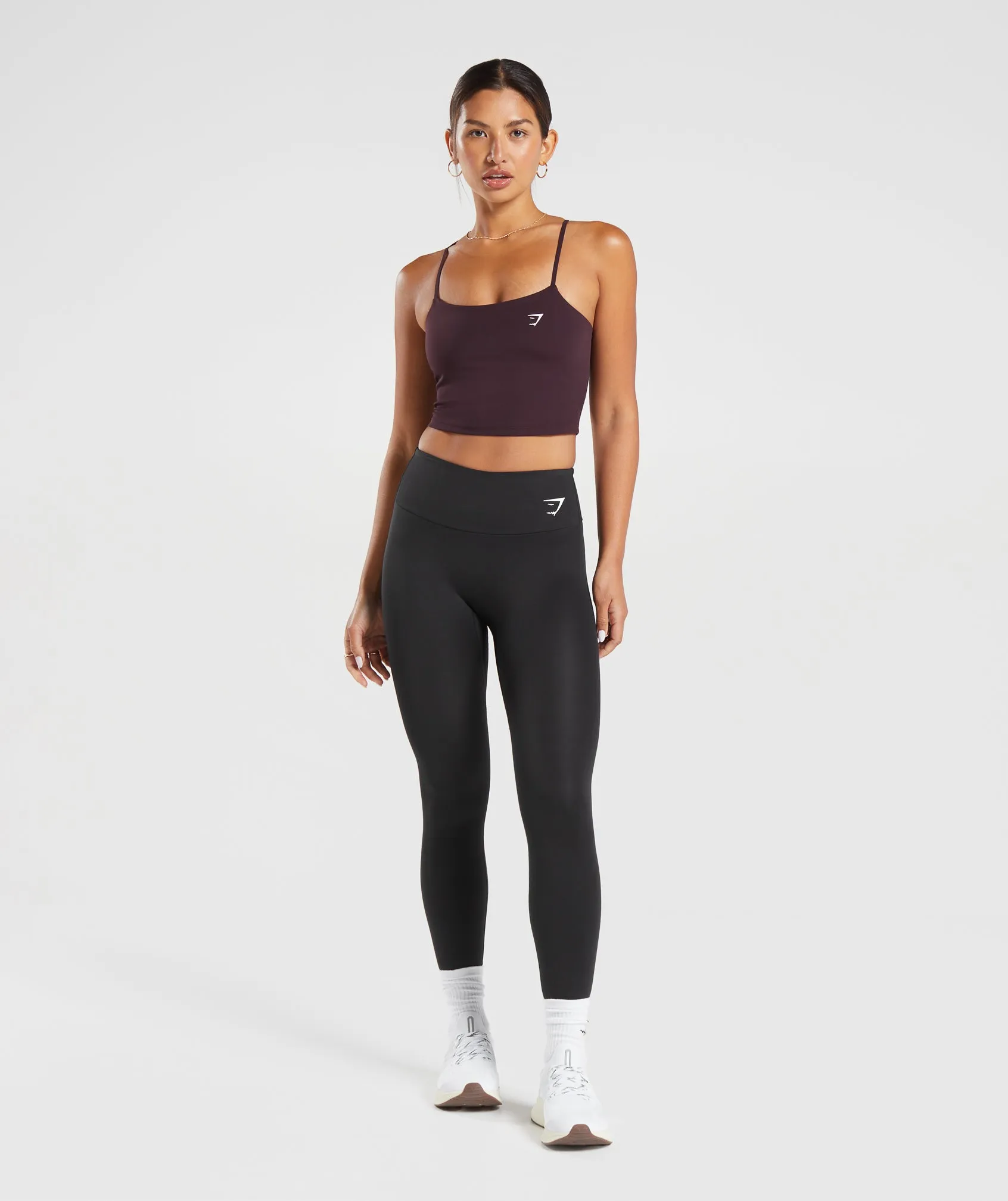 Gymshark Strappy Crop Cami Tank - Plum Brown sold by Gymshark product image thumbnail 4