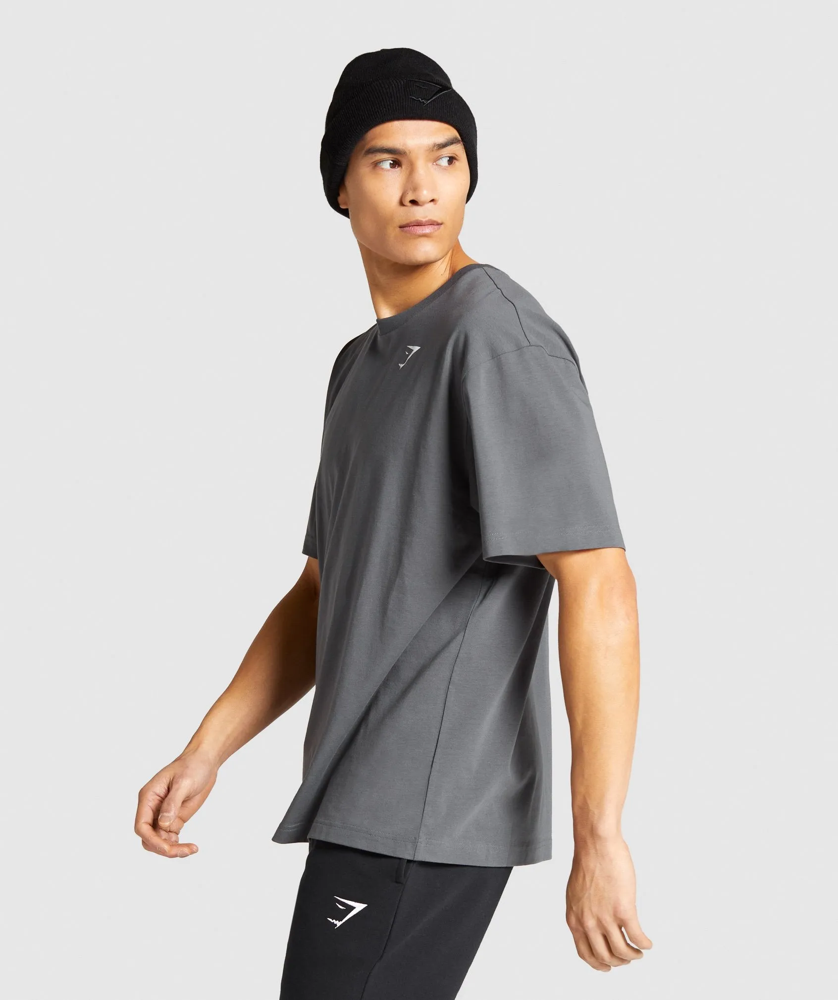 Gymshark Essential Oversized T-Shirt - Charcoal sold by Gymshark product image thumbnail 3