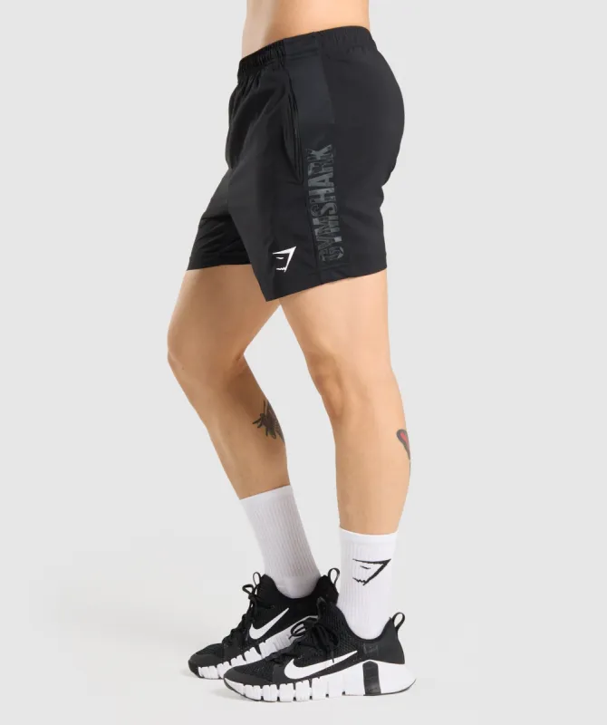 Gymshark Graphic Sport Shorts - Black sold by Gymshark