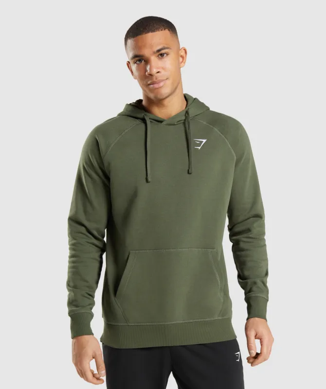 Gymshark Crest Hoodie - Core Olive sold by Gymshark