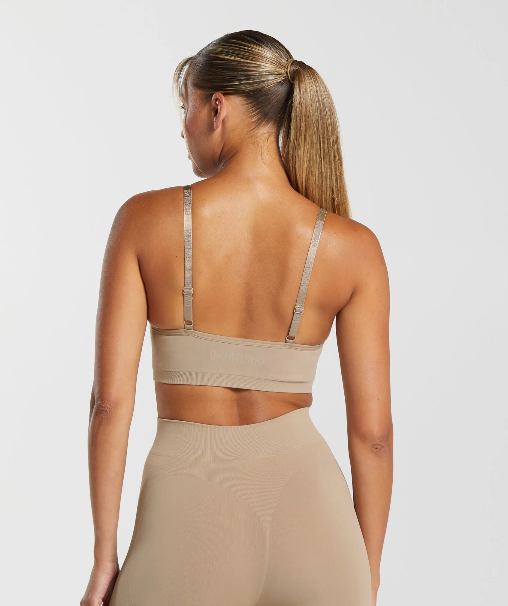 Gymshark Seamless V Neck Bralette - Cement Brown sold by Gymshark product image thumbnail 2