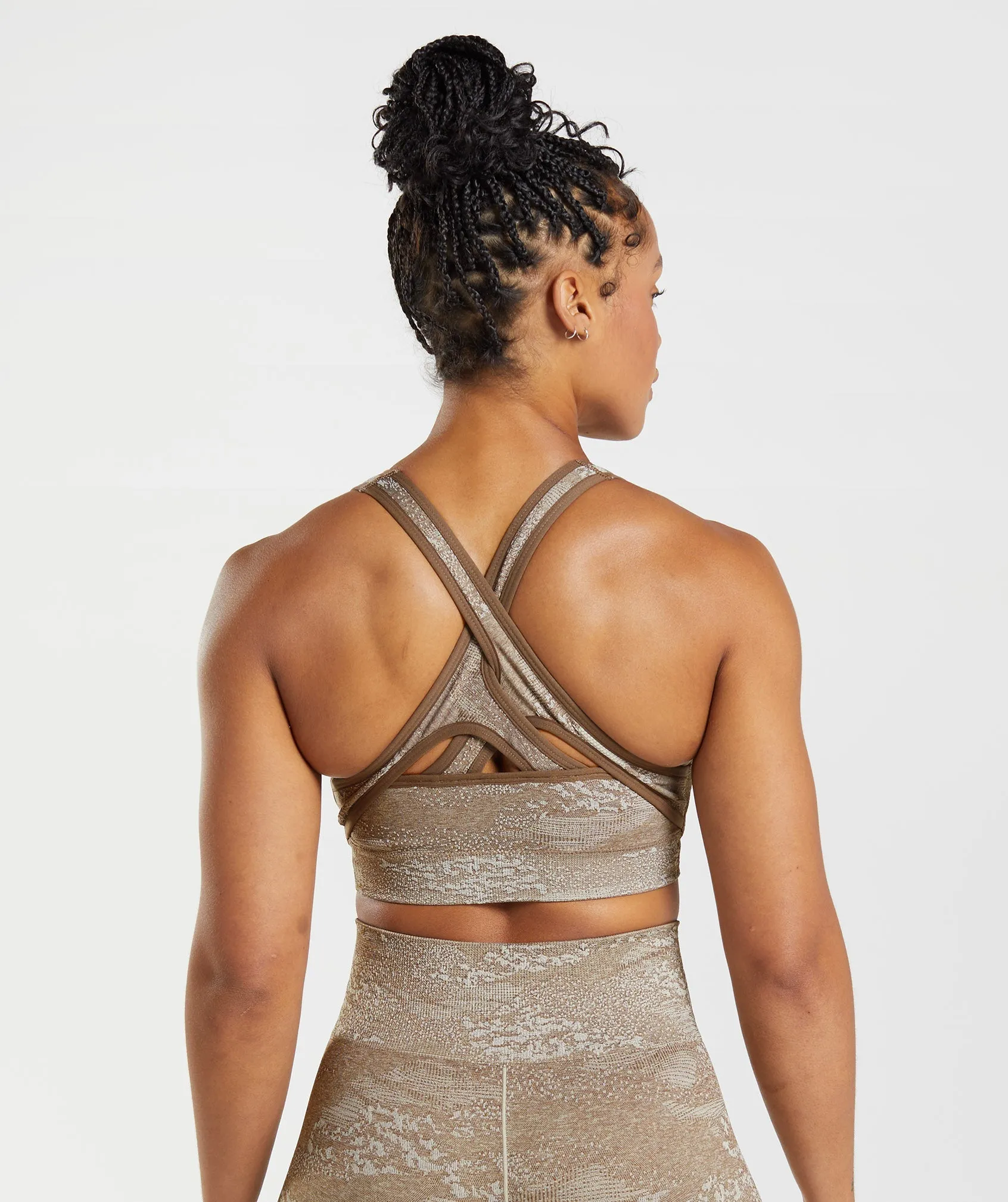 Gymshark Adapt Camo Seamless Sports Bra - Pebble Grey/Soul Brown sold by Gymshark product image thumbnail 2
