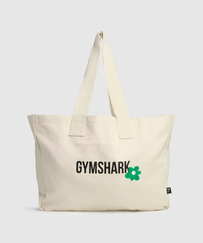 Gymshark Work For it Oversized Tote - Ecru White sold by Gymshark