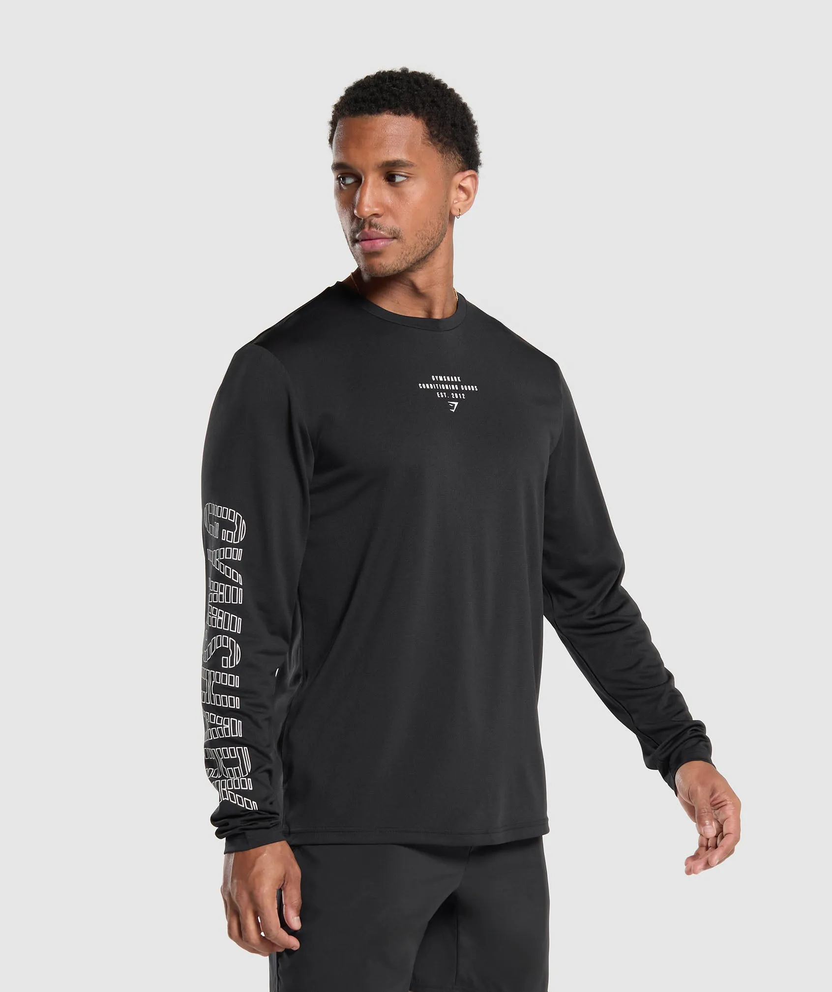 Gymshark Conditioning Goods Long Sleeve T-Shirt - Black sold by Gymshark product image thumbnail 3