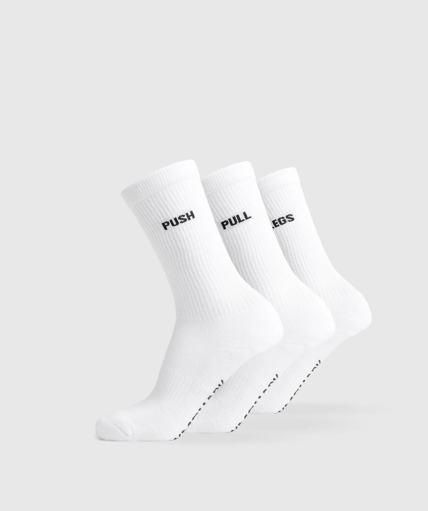 Gymshark GFX Crew Socks 3pk - White sold by Gymshark