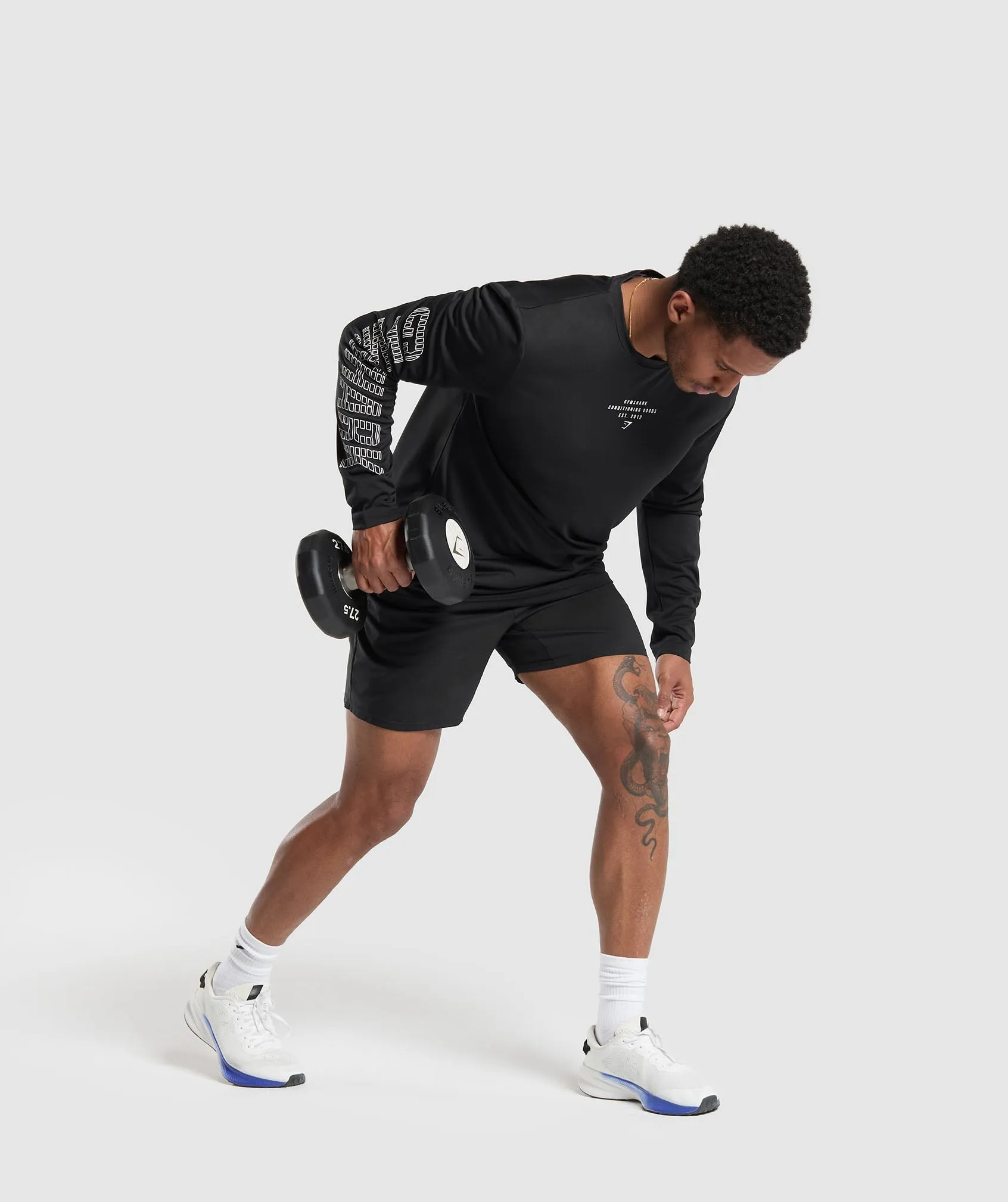 Gymshark Conditioning Goods Long Sleeve T-Shirt - Black sold by Gymshark product image thumbnail 4